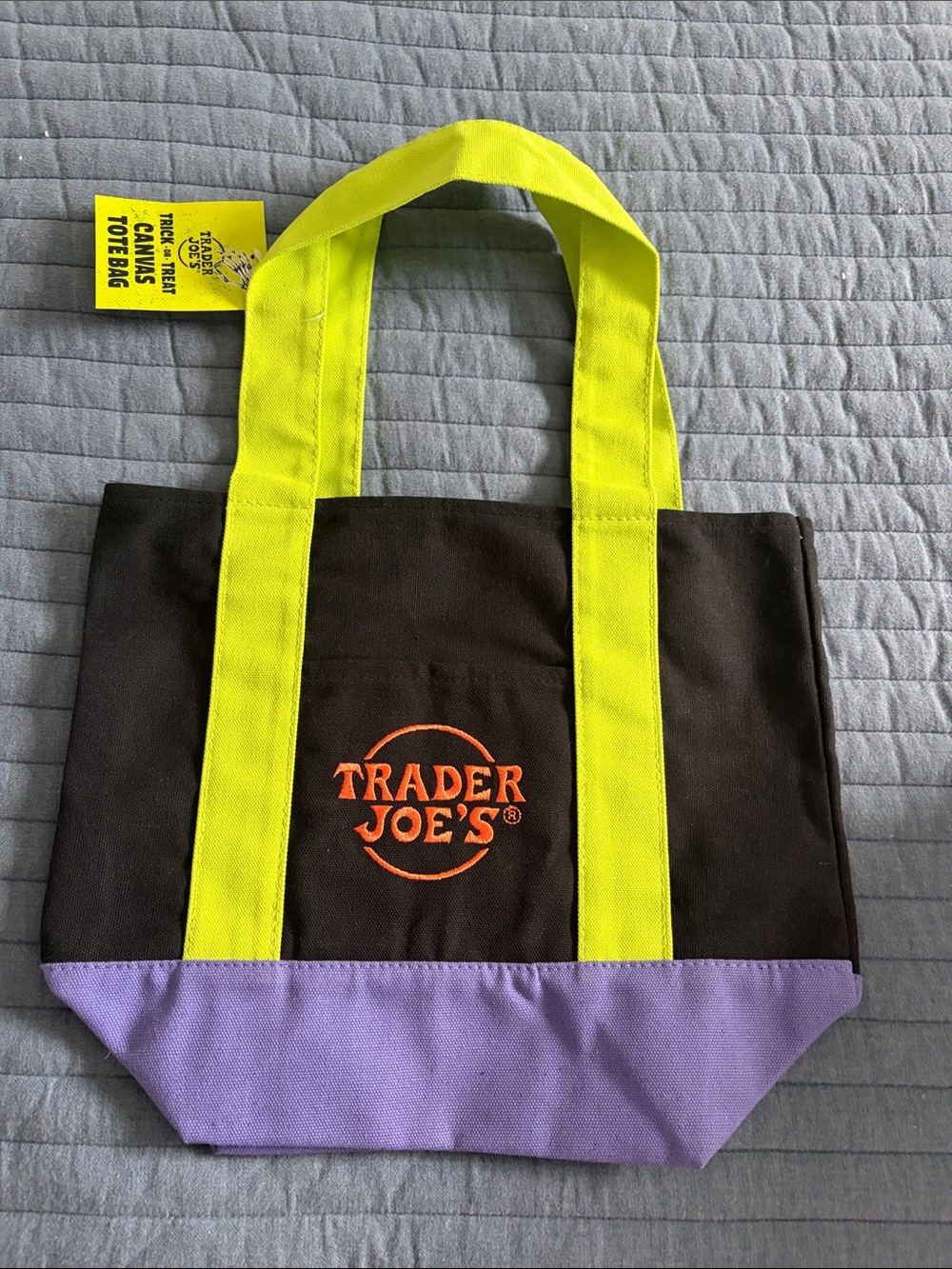 Trader Joe’s Black Canvas Tote Bag perfect for Halloween